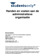 Handen en voeten aan de Administratieve Organisatie Samenvatting 