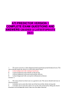 ATI PREDICTOR VERSION 1  COMPLETE EXAM QUESTIONS AND  ANSWERS GRADED A LATESTUPDATE  2023