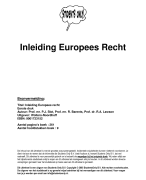 Inleiding Europees recht Samenvatting 