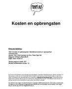Kosten en opbrengsten Samenvatting 