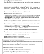Samenvatting: Dictaat Administratieve Organisatie (Tentamen P8 Bedrijfsmanagement MKB)