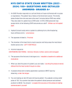 NYS EMT-B STATE EXAM WRITTEN (2023 – 2024) 160+ QUESTIONS AND DETAILED  ANSWERS- GRADED A+