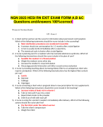 NGN 2023 HESI RN EXIT EXAM FORM A,B &C Questions and  Answers 100%correct 