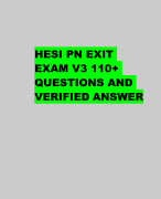 HESI PN EXIT EXAM V3 110+ QUESTIONS AND VERIFIED ANSWER