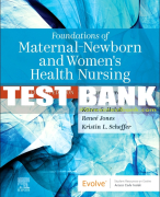 Test Bank For Foundations of Maternal-Newborn and Women's Health Nursing, 8th - 2024 All Chapters - 9780323827386