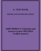 AHIP MODULE 4 Question and Answers (Latest 2022/2023) Verified Answers