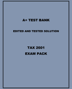 TAX 2601 EXAM PACK 2023