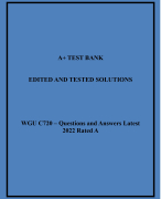 WGU C720 – Questions and Answers Latest 2022 Rated A