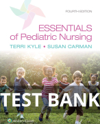 Test Bank For Meeting the Physical Therapy Needs of Children 3rd Edition by Susan K. Effgen, Alyssa LaForme Fiss  All Chapters (1-26) | A+ ULTIMATE GUIDE 2024