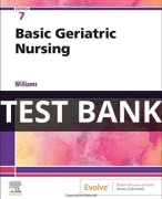 Test Bank Basic Geriatric Nursing 7th Edition All Chapters | A+ ULTIMATE GUIDE 2022