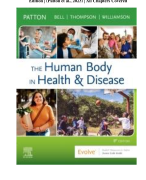 Test Bank for the Human Body in Health and Disease 8th Edition | (Patton et al., 2023) | All Chapters Covered