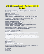 ATI RN Comprehensive Predictor 2019 A Qs $ As 