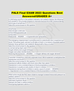 PALS Final EXAM 2023 Questions Best Answered/GRADED A+