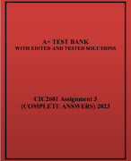 CIC2601 Assignment 3 (COMPLETE ANSWERS) 2023