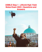 USMLE Step 1 - uWorld High Yield Notes Exam 2023 | Questions and Answers