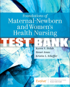Test Bank For Foundations of Maternal-Newborn and Women's Health Nursing, 8th - 2024 All Chapters