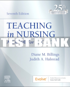 Test Bank For Teaching in Nursing, 7th - 2024 All Chapters