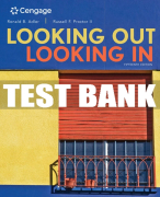 Test Bank For Looking Out, Looking In - 15th - 2017 All Chapters