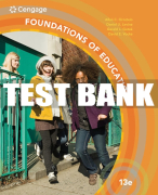 Test Bank For Foundations of Education - 13th - 2017 All Chapters