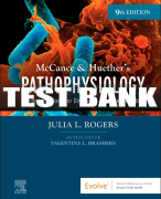 Test Bank for McCance & Huether’s Pathophysiology, 9th - 2024