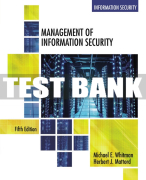 Test Bank For Management of Information Security - 5th - 2017 All Chapters
