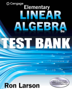 Test Bank For Elementary Linear Algebra - 8th - 2017 All Chapters