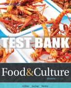 Test Bank For Food and Culture - 7th - 2017 All Chapters