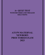 ATI PN Maternal Newborn Proctored Exam 2023 LATEST VERSION WITH 100% VERIFIED QUESTIONS AND ANSWERS