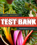 Test Bank For Nutrition: Concepts and Controversies - 14th - 2017 All Chapters