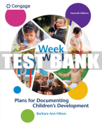 Test Bank For Week by Week: Plans for Documenting Children's Development - 7th - 2017 All Chapters