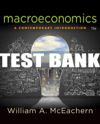 Test Bank for Macroeconomics: A Contemporary Introduction