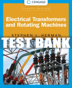 Test Bank For Electrical Transformers and Rotating Machines - 4th - 2017 All Chapters