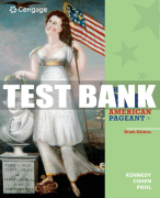 Test Bank For The Brief American Pageant: A History of the Republic - 9th - 2017 All Chapters