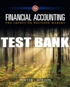 Test Bank For Financial Accounting: The Impact on Decision Makers - 10th - 2017 All Chapters