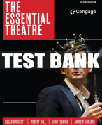 Test Bank For The Essential Theatre - 11th - 2017 All Chapters