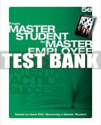 Test Bank For From Master Student to Master Employee - 5th - 2017 All Chapters