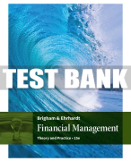 Test Bank For Financial Management: Theory & Practice - 15th - 2017 All Chapters