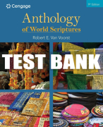 Test Bank For Anthology of World Scriptures - 9th - 2017 All Chapters