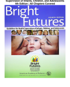 Test Bank for Bright Futures Guidelines for Health Supervision of Infants, Children, and Adolescents 4th Edition | All Chapters Covered