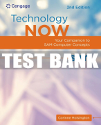 Test Bank For Technology Now: Your Companion to SAM Computer Concepts - 2nd - 2018 All Chapters