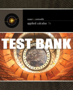 Test Bank For Applied Calculus - 7th - 2018 All Chapters