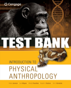 Test Bank For Introduction to Physical Anthropology - 15th - 2018 All Chapters