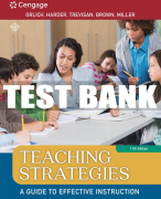 Test Bank For Teaching Strategies: A Guide to Effective Instruction - 11th - 2018 All Chapters