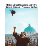 RN Exit v2 test Questions and 100% Correct Answers | Professor Verified