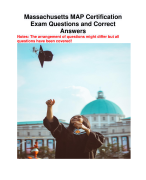 Massachusetts MAP Certification Exam Questions and Correct Answers