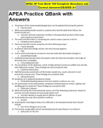 APEA 3P Test Bank 150 Complete Questions and Correct Answers/GEADED A+