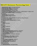 NUR 2474 Rasmussen Pharmacology Exam 1 