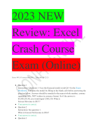 2023 NEW Review: Excel Crash Course Exam (Online)