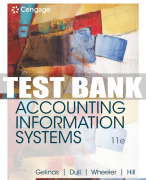 Test Bank For Accounting Information Systems - 11th - 2018 All Chapters