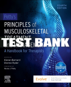 Test Bank For Evolve for Petty's Principles of Musculoskeletal Treatment and Management, 4th - 2024 All Chapters